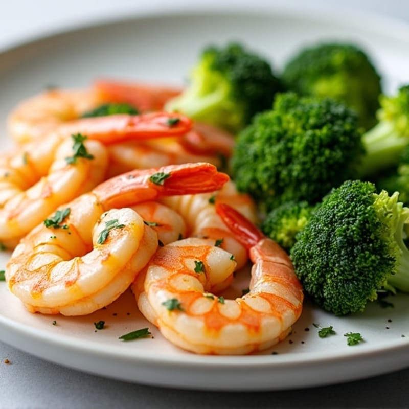 Pan-Seared Lemon Garlic Shrimp with Broccoli