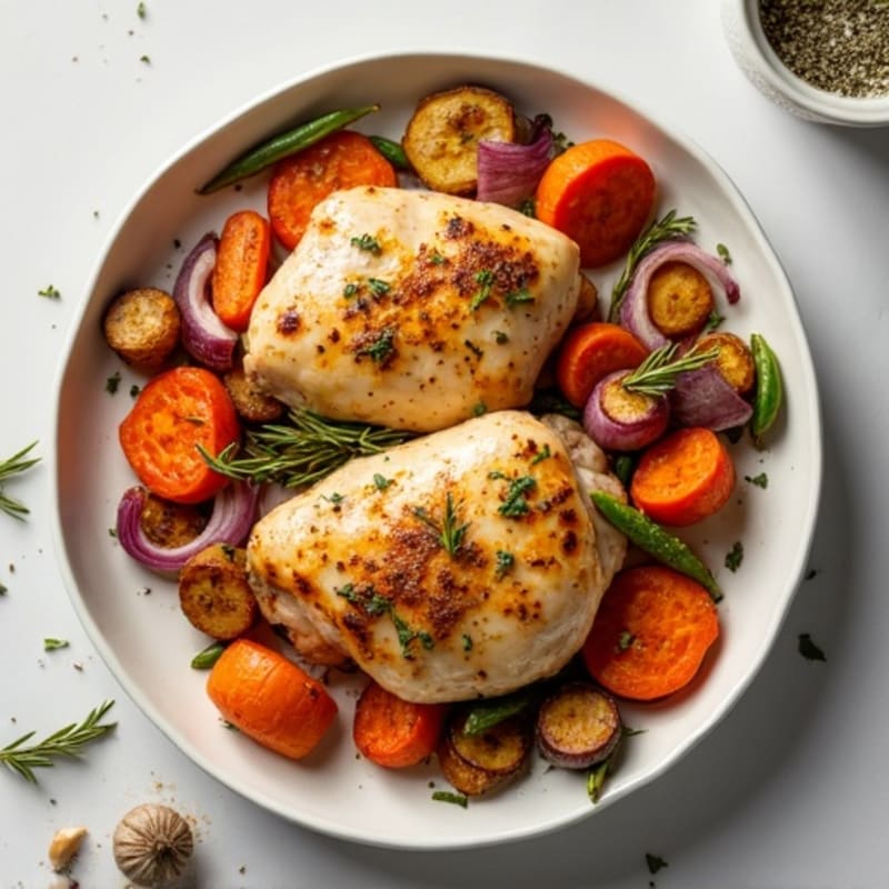 Sheet Pan Lemon Herb Chicken with Roasted Root Vegetables