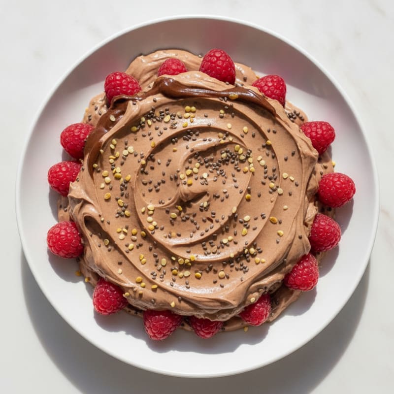 Creamy Greek Yogurt Protein Parfait with Cocoa and Chia Seeds