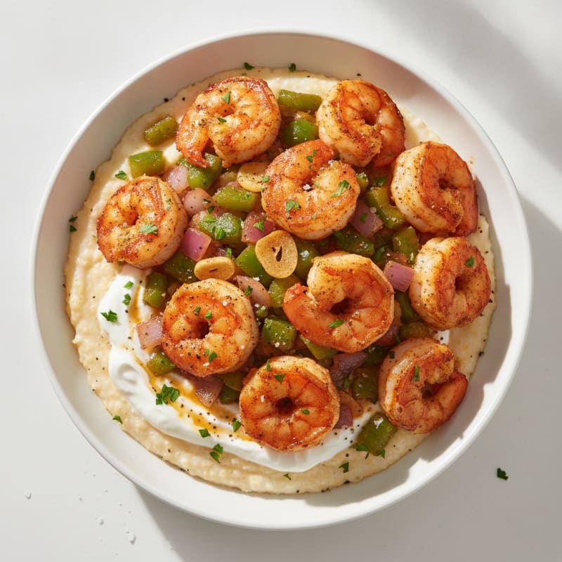 Cajun Shrimp and Creamy Grits