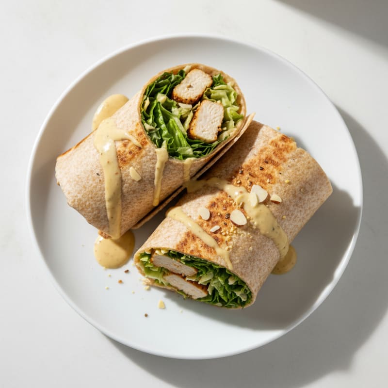 Crispy Herb Chicken Caesar Wraps