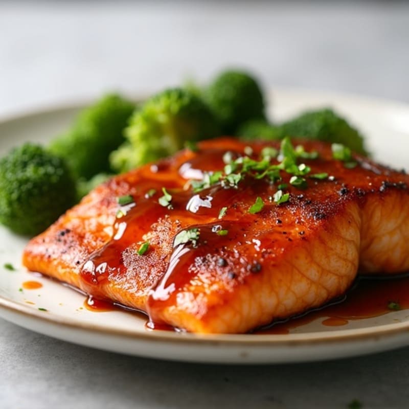 Baked Flaky Salmon with Sticky Teriyaki Glaze
