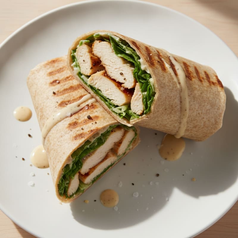 Grilled Chicken Caesar Salad Wrap