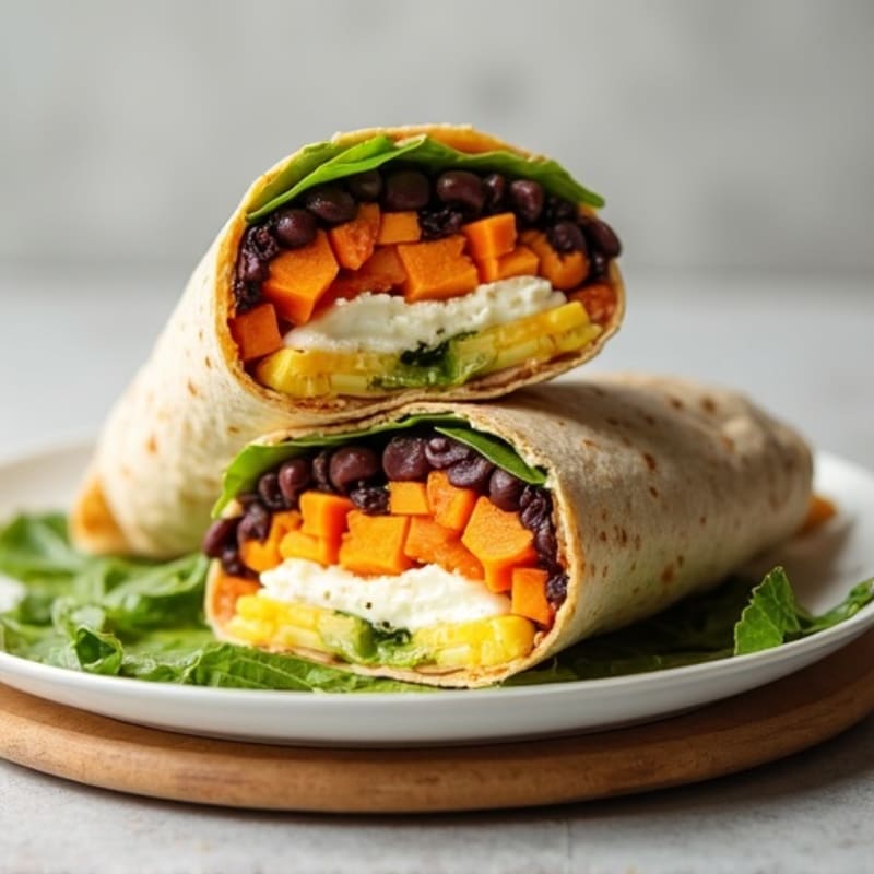Protein-Packed Sweet Potato Black Bean Breakfast Burrito