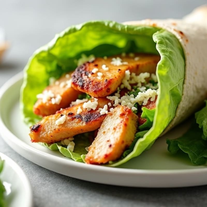 Crispy Grilled Chicken Caesar Lettuce Wrap