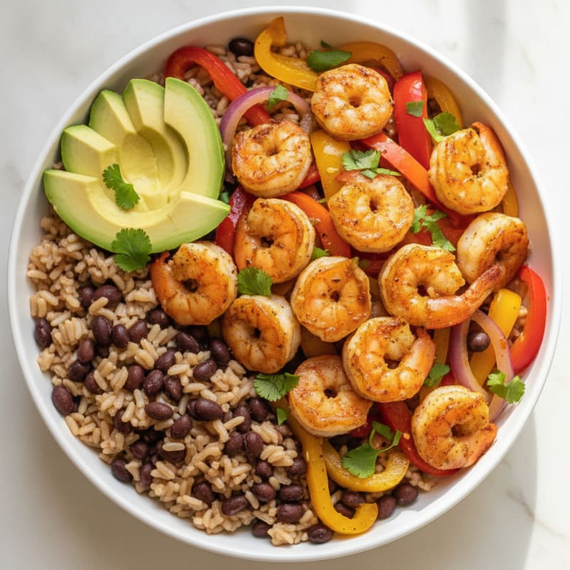 Chili-Lime Shrimp Fajita Bowl