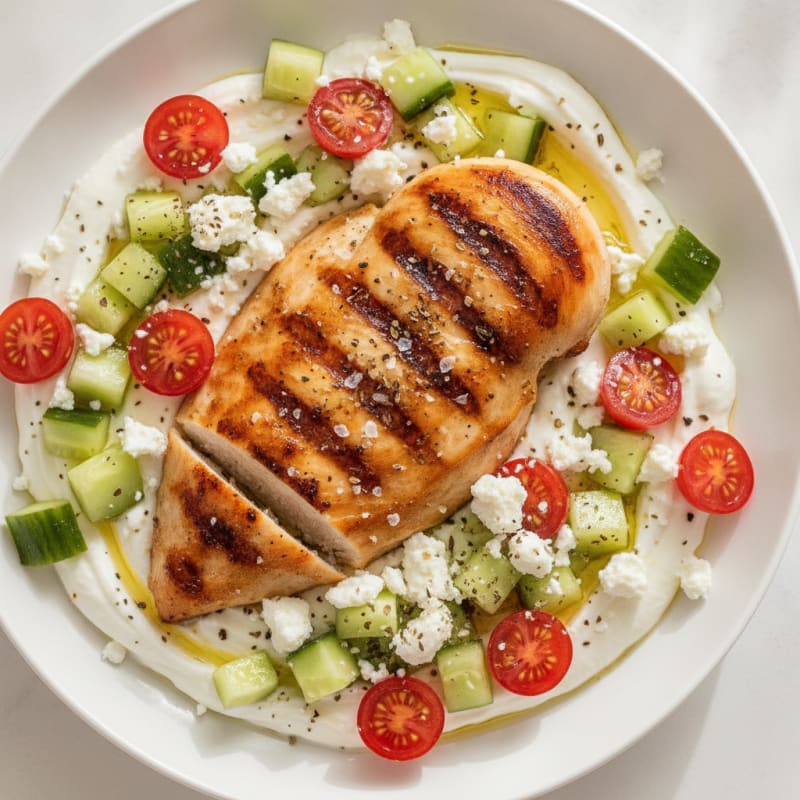Mediterranean Chicken and Greek Yogurt Power Plate