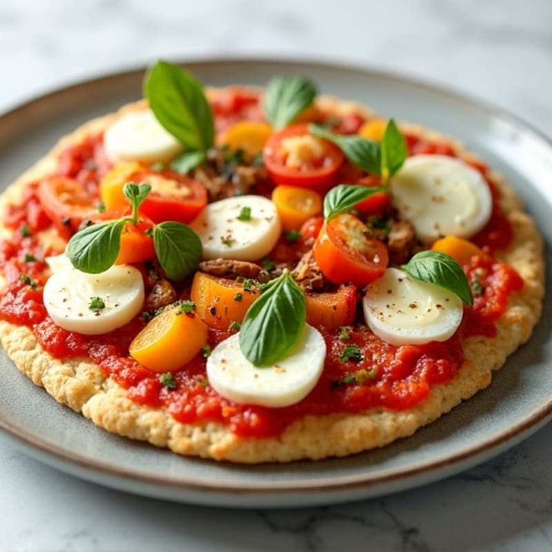 Crispy Chicken Pizza with Roasted Vegetables