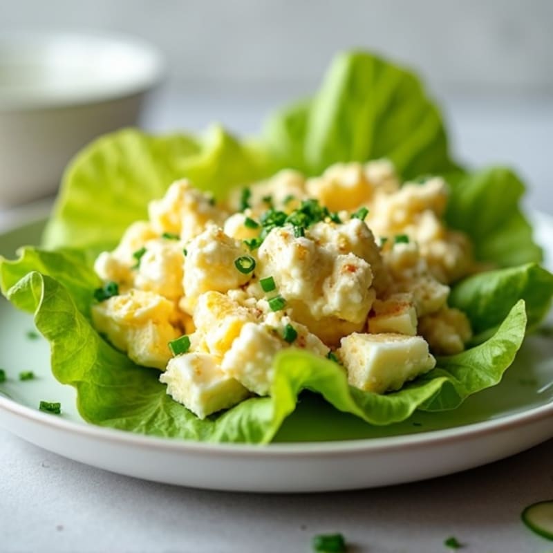 Creamy Egg Salad Lettuce Wraps