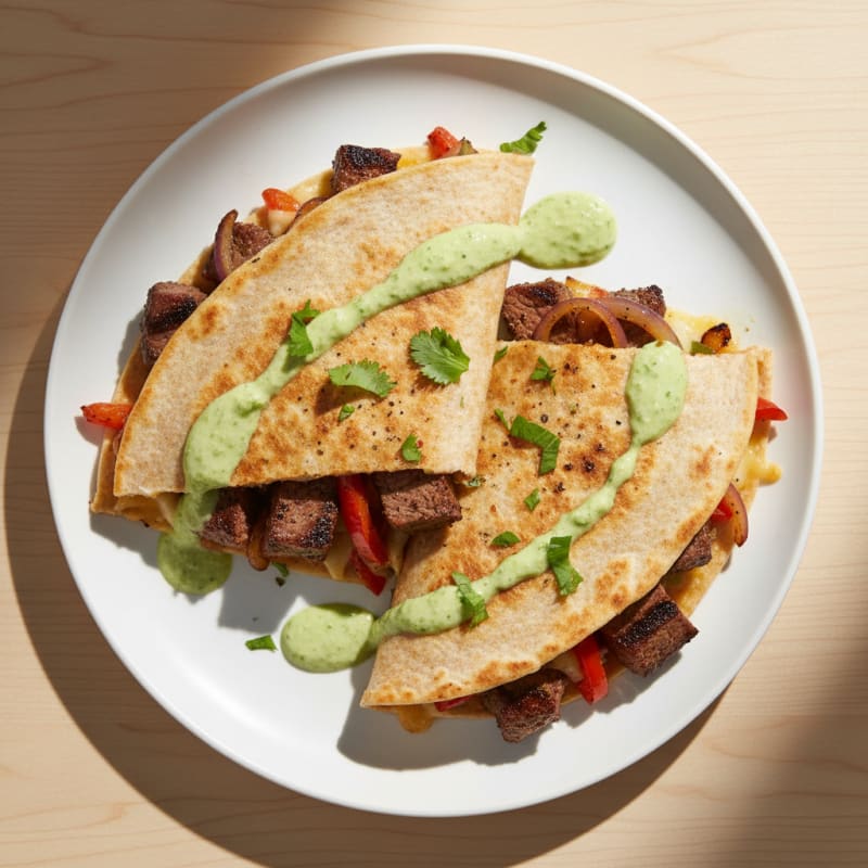 Crispy Chili-Lime Steak Quesadillas