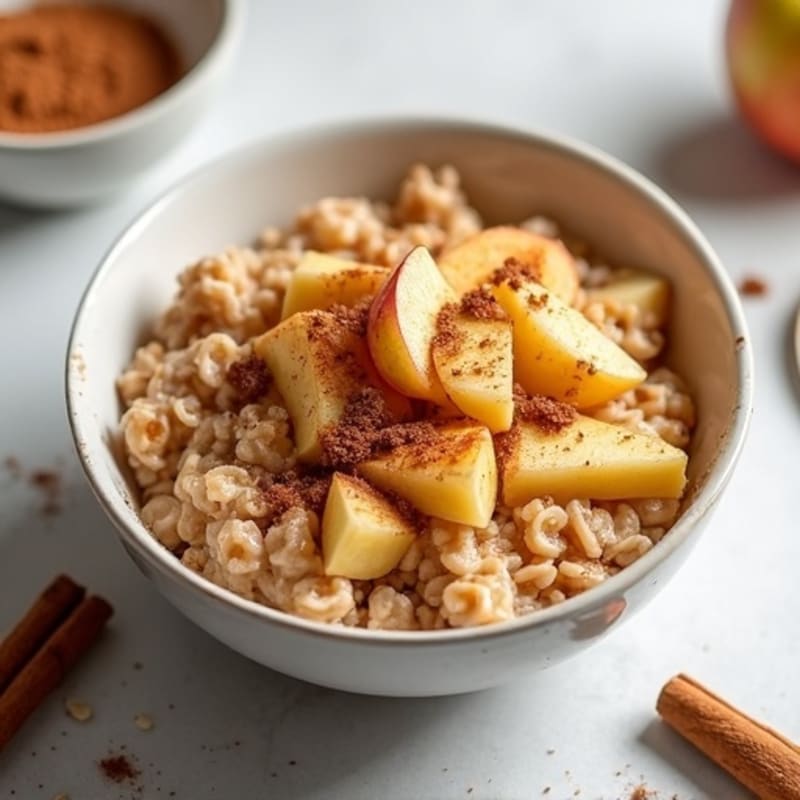 Protein-Packed Cinnamon Apple Steel Cut Oats