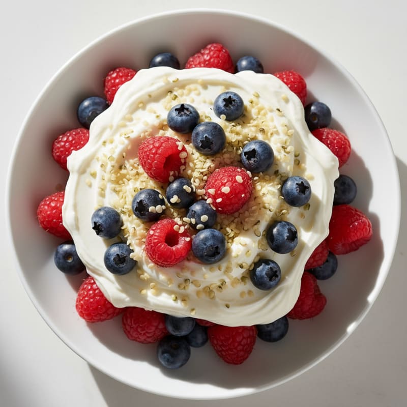 Greek Yogurt Protein Parfait with Mixed Berries