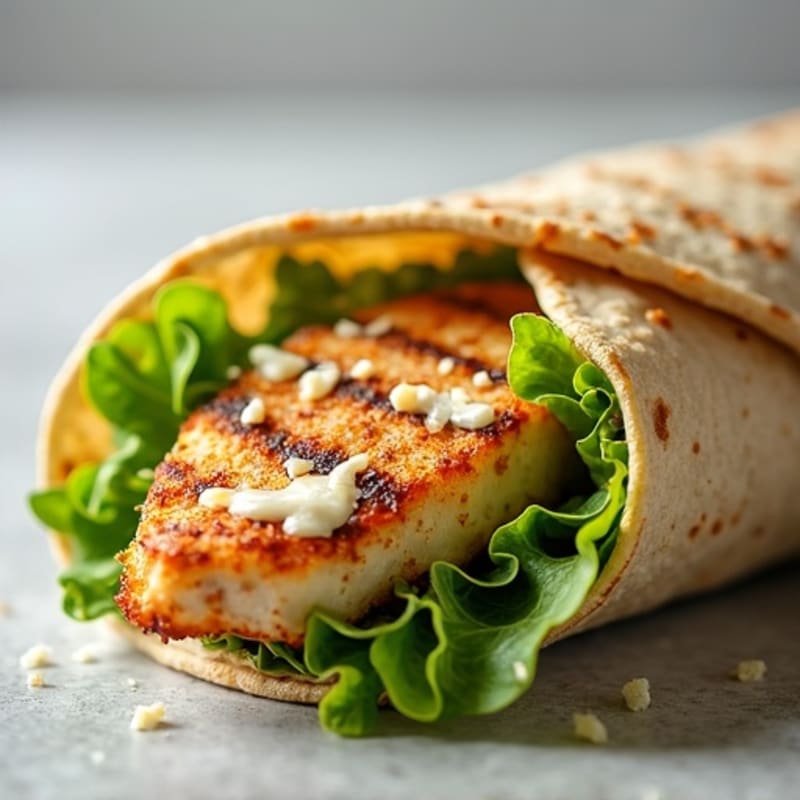 Crispy Grilled Chicken Caesar Wrap
