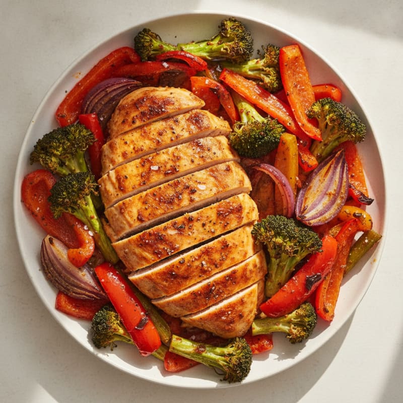 Spicy Harissa Chicken with Roasted Vegetables