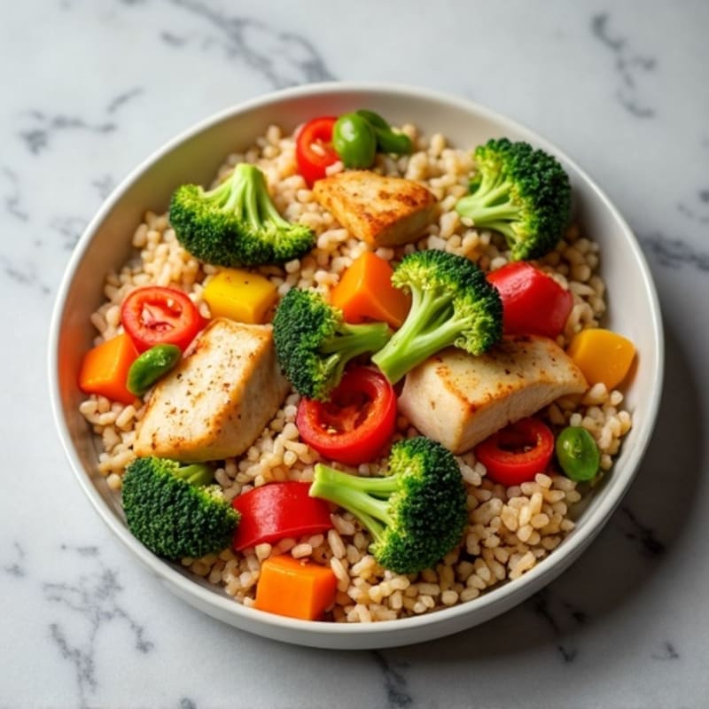 Chicken and Veggie Brown Rice Stir-Fry