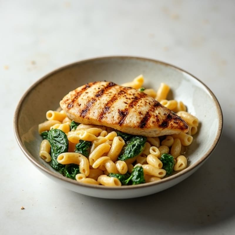 Healthy Creamy Chicken Garlic Parmesan Pasta