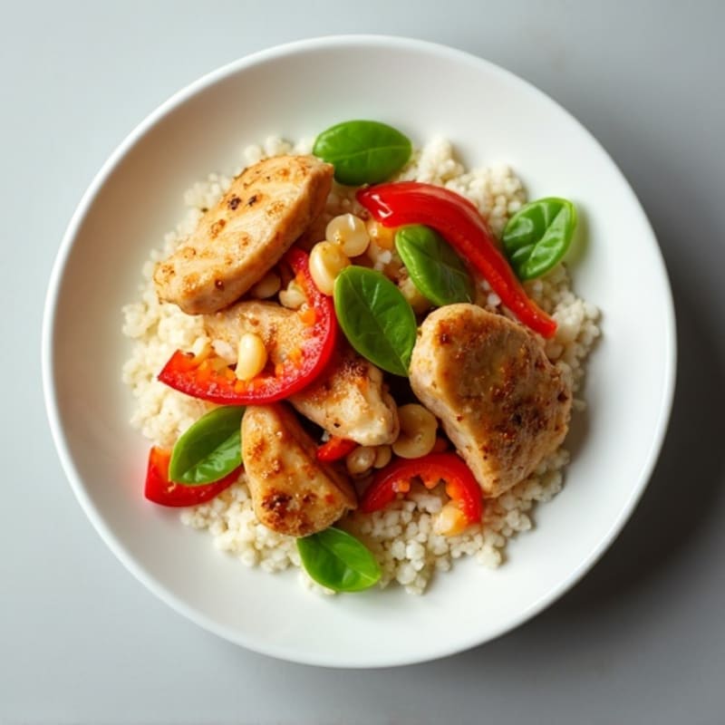 Cauliflower Rice Chicken Stir-Fry
