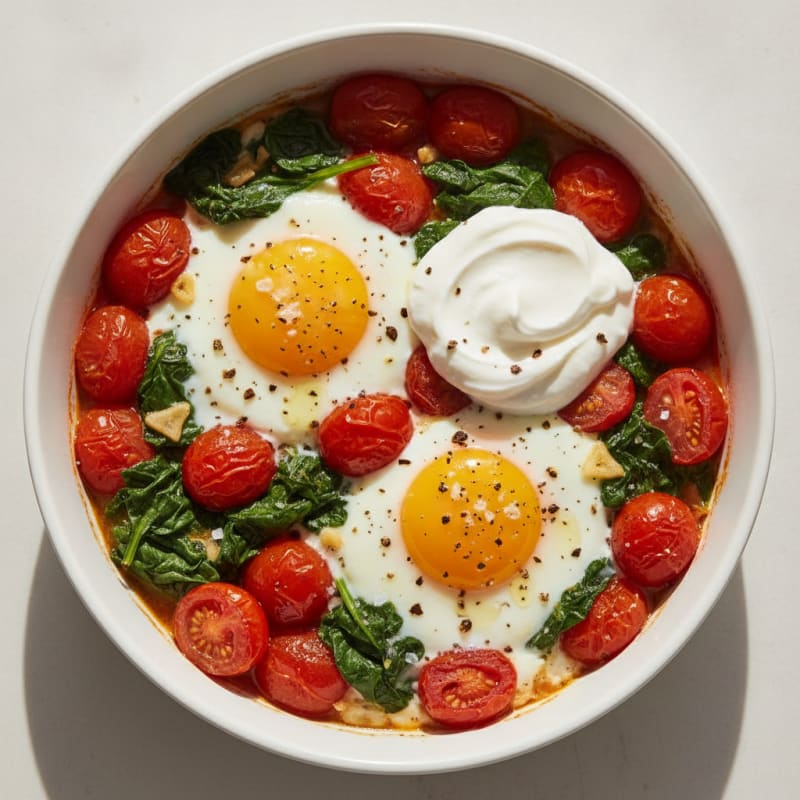 Baked Eggs with Roasted Tomatoes