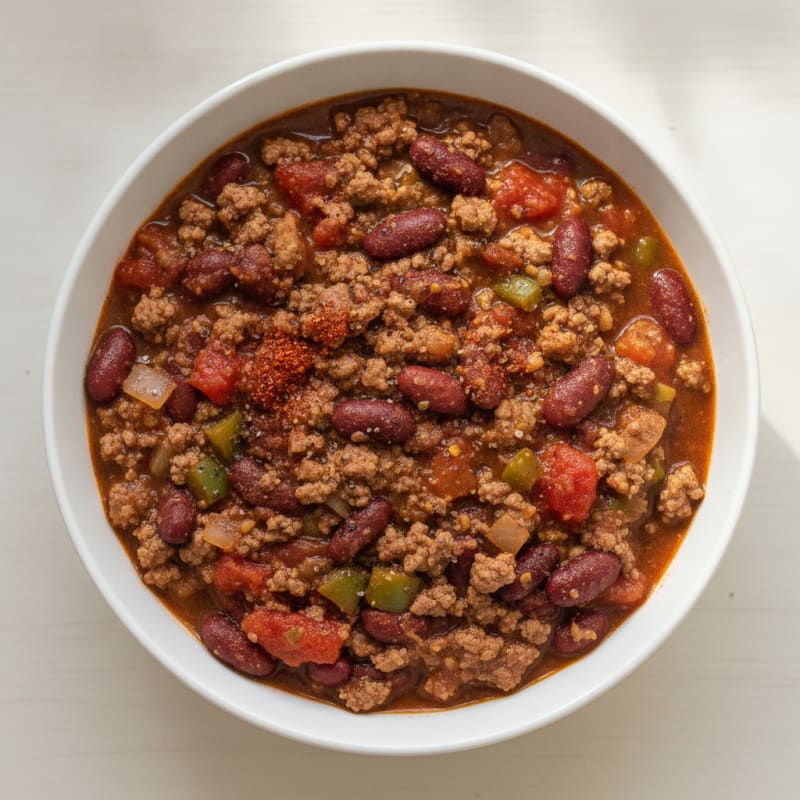 Slow Cooker Beef Chili with Kidney Beans