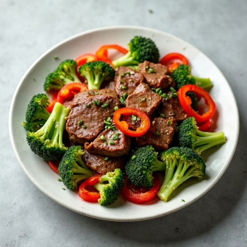 Lean Beef Stir-Fry with Broccoli and Bell Peppers