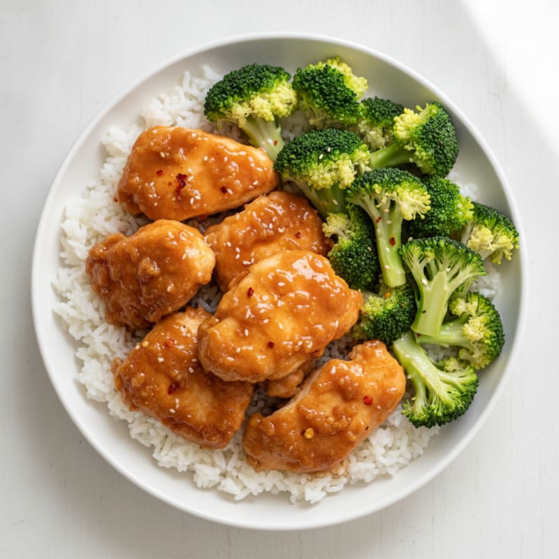 Clean General Tso's Chicken with Broccoli