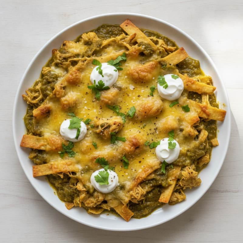 Chicken Enchilada Bake with Green Chile