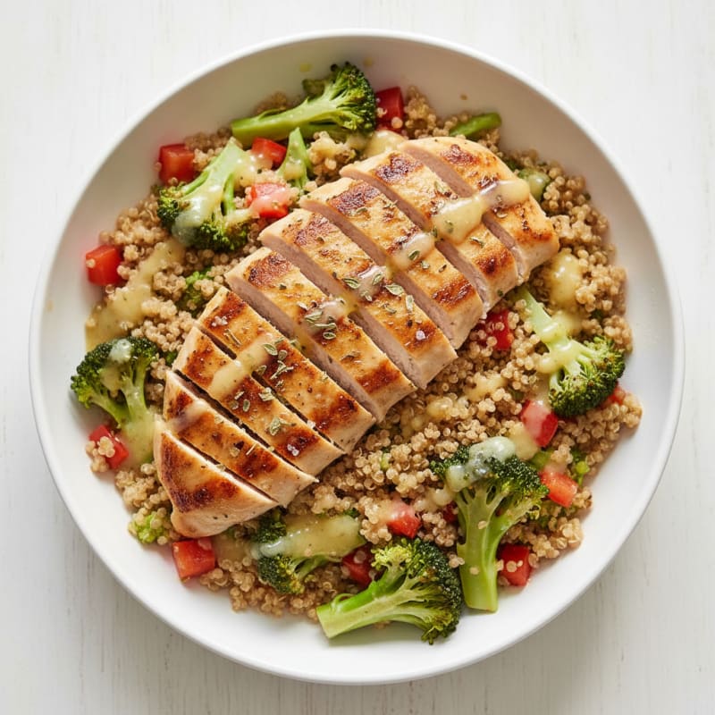 Lemon Herb Chicken and Quinoa Bowl