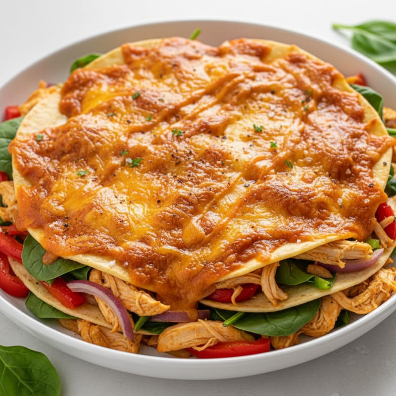 Creamy Chicken Enchilada Bake