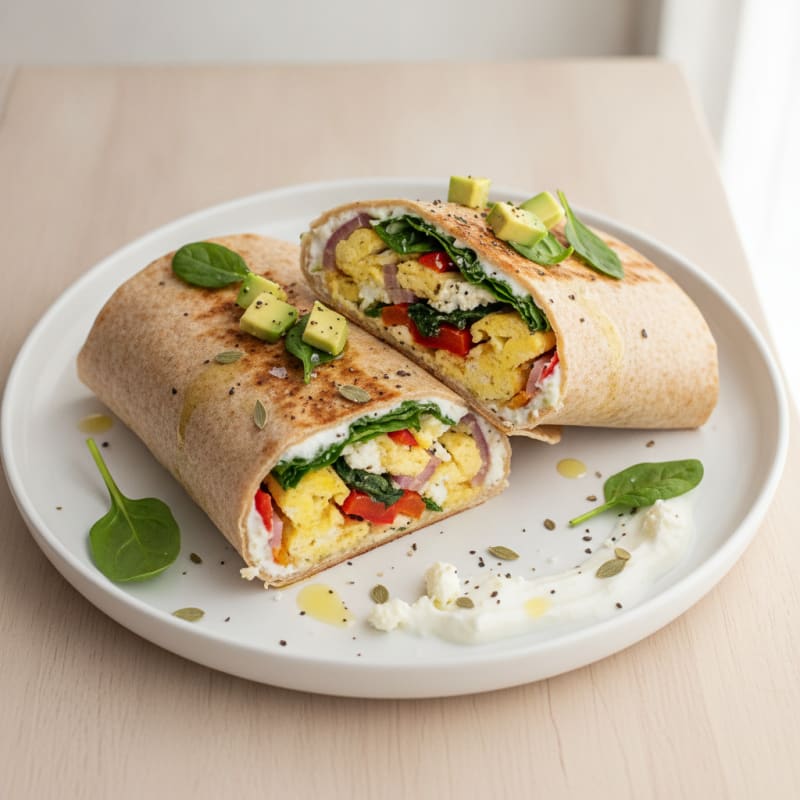 Savory Make-Ahead Egg and Veggie Wrap
