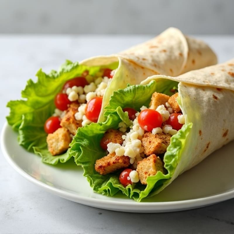 Crispy Grilled Chicken Caesar Lettuce Wrap