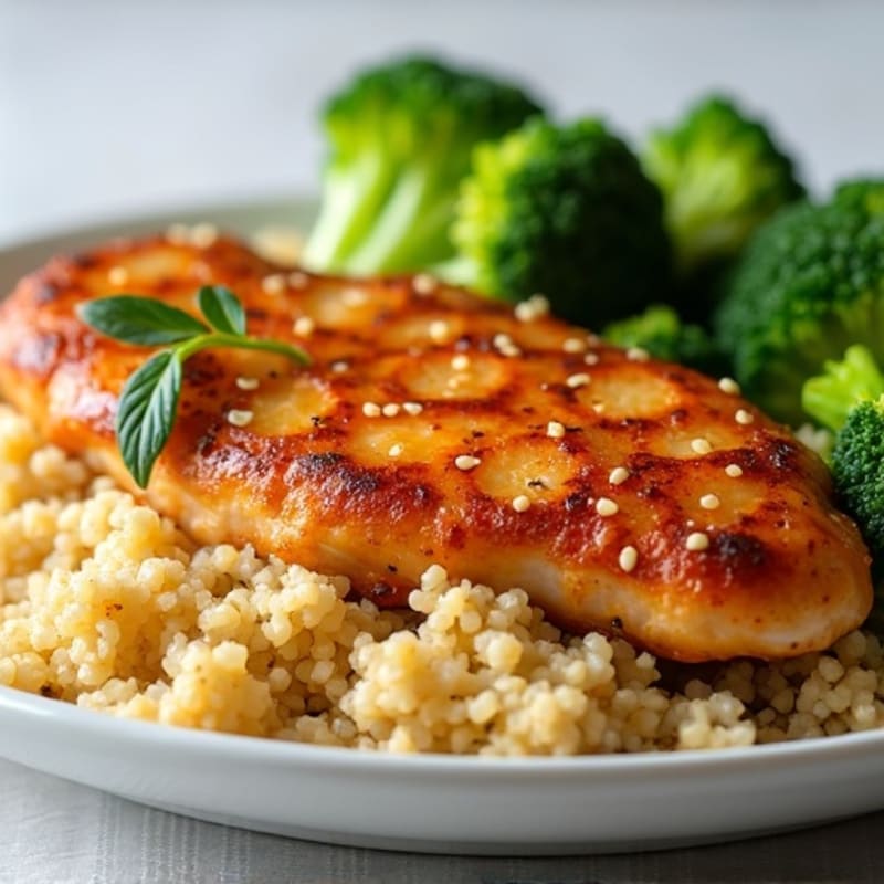 Crispy Honey-Garlic Chicken with Broccoli