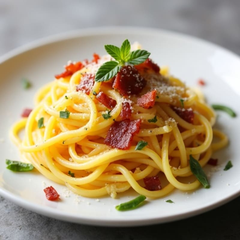 Creamy Turkey Bacon Spaghetti Squash Carbonara