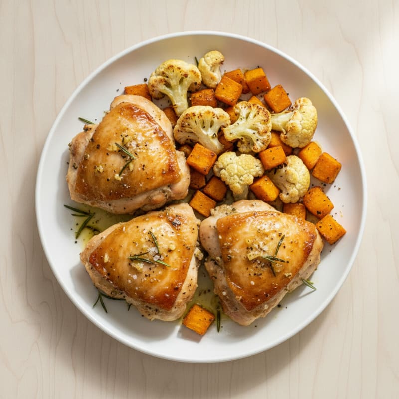 Garlic Herb Roasted Chicken Thighs