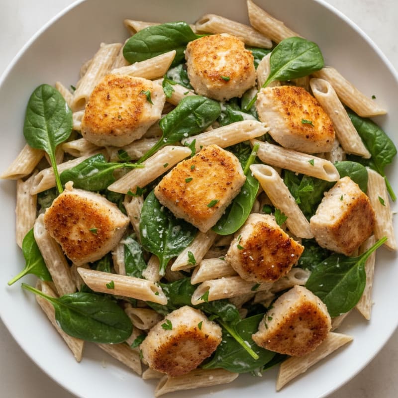 Garlic Parmesan Chicken Alfredo Pasta