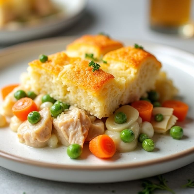 Creamy Chicken and Vegetable Shepherd's Pie with Golden Cauliflower Mash