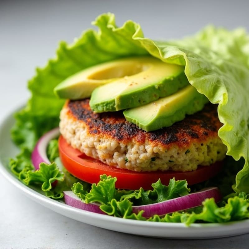 Lean Turkey Burger with Fresh Greens and Creamy Avocado