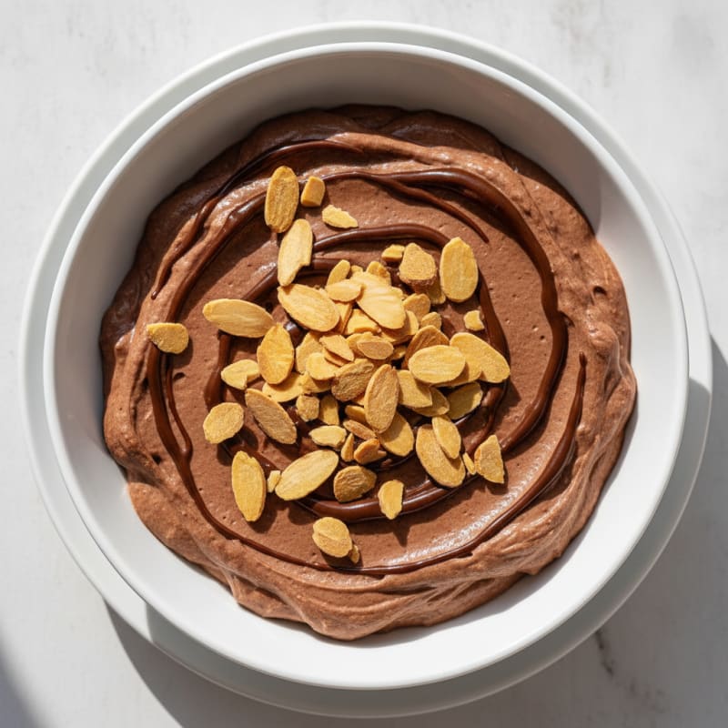 Silky Chocolate Protein Pudding with Almonds