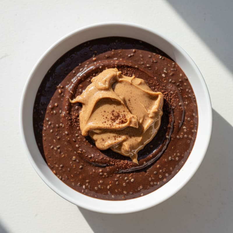 Silky Chocolate Protein Pudding with Chia Seeds