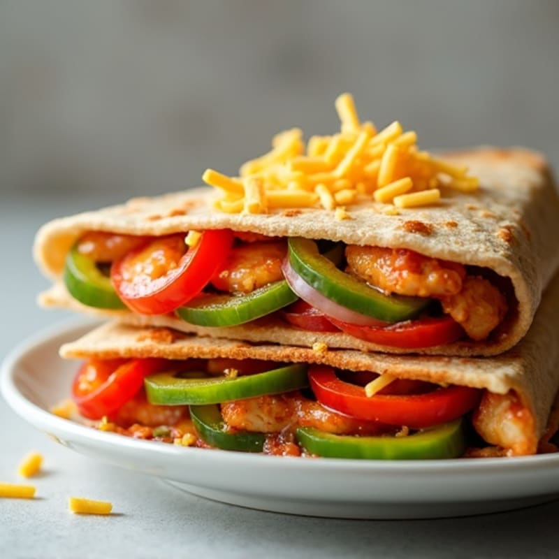 Smoky BBQ Chicken and Vegetable Quesadilla