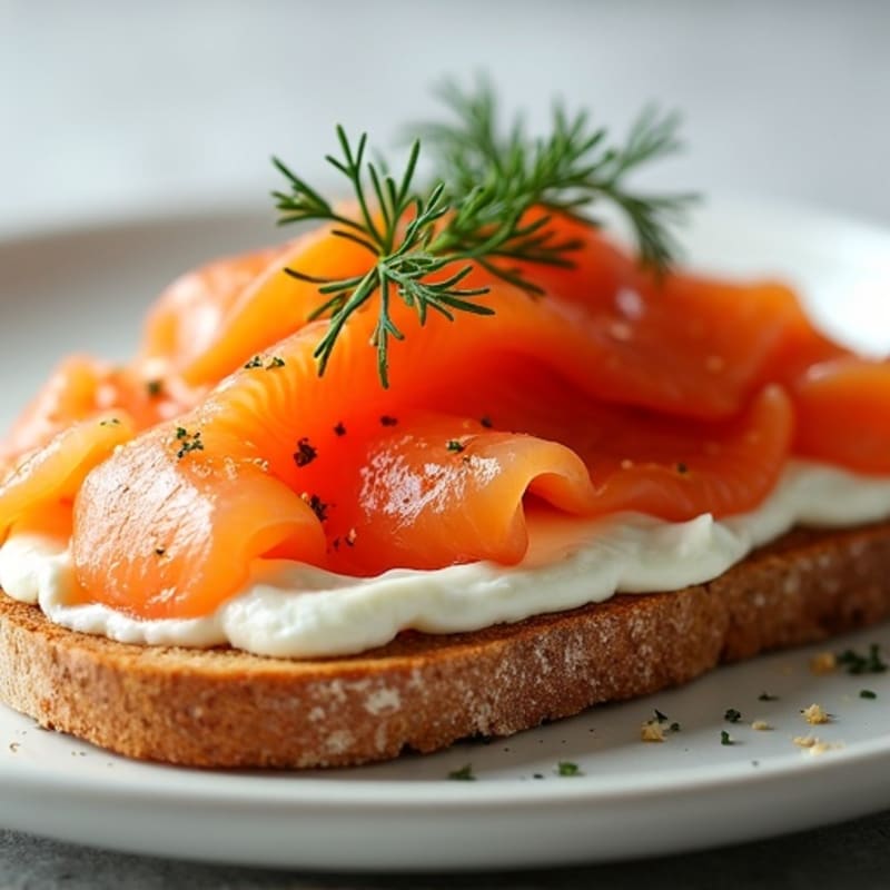 Smoked Salmon with Creamy Dill Spread and Everything-Seasoned Crispy Toast