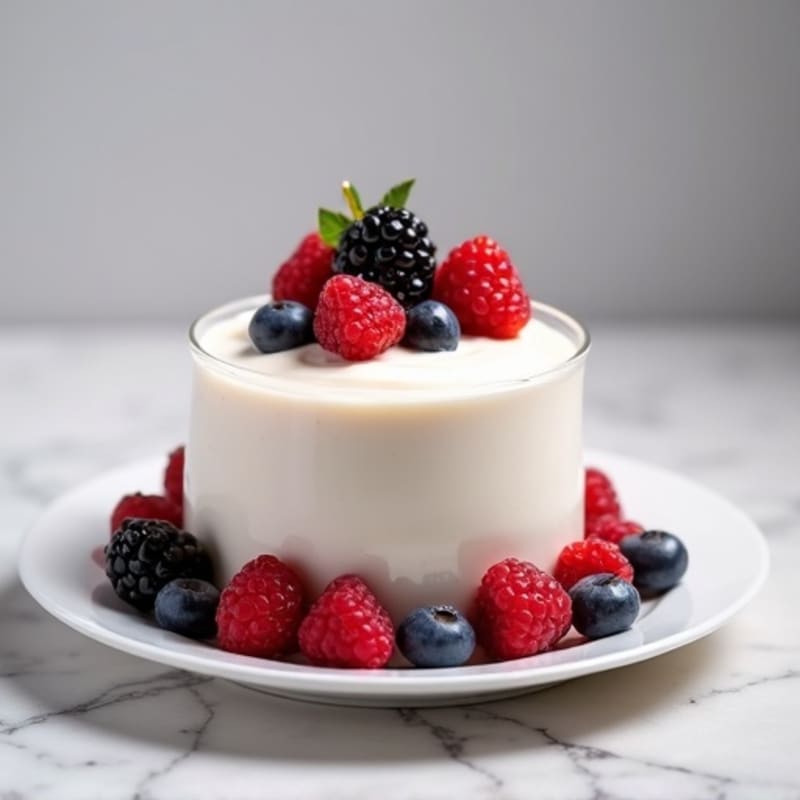 Silky Greek Yogurt Protein Mousse with Berries