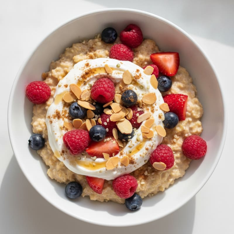 Protein-Packed Oatmeal with Berries and Nuts