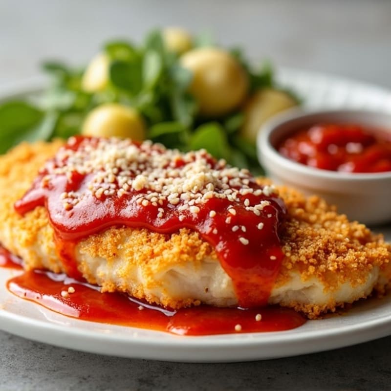 Healthy Crispy Chicken Parmesan