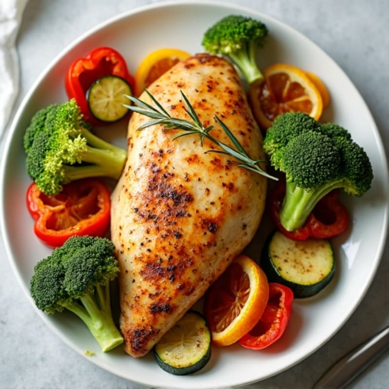 Sheet Pan Lemon Herb Roasted Chicken and Crispy Vegetables