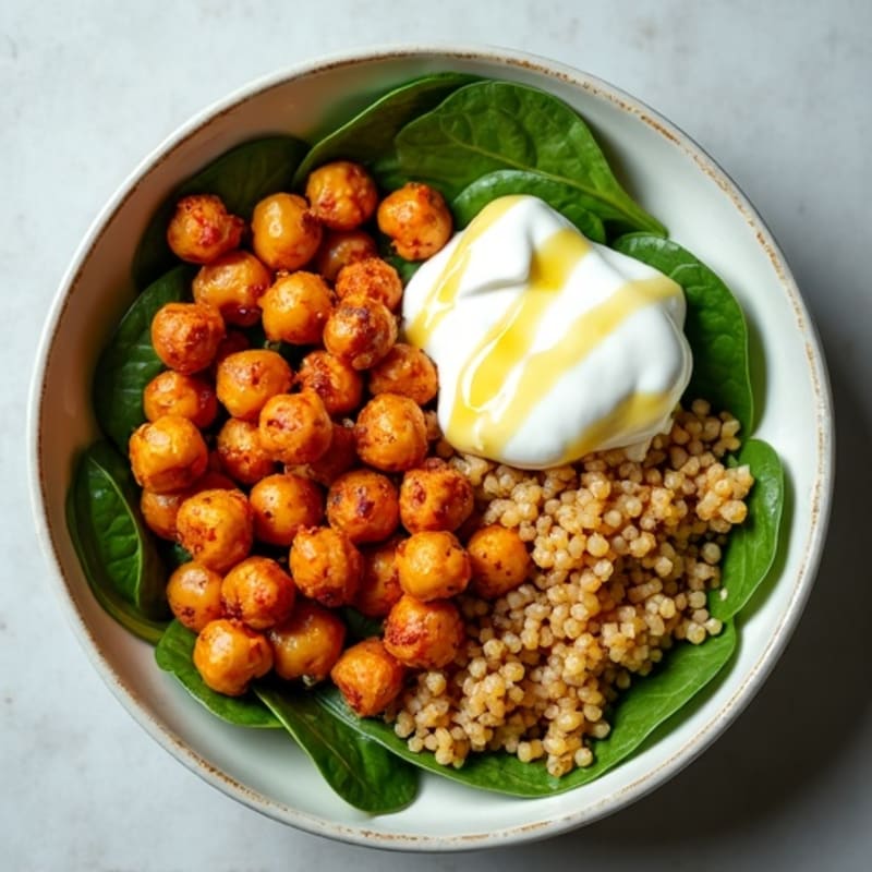 Crispy Spiced Roasted Chickpea Bowl