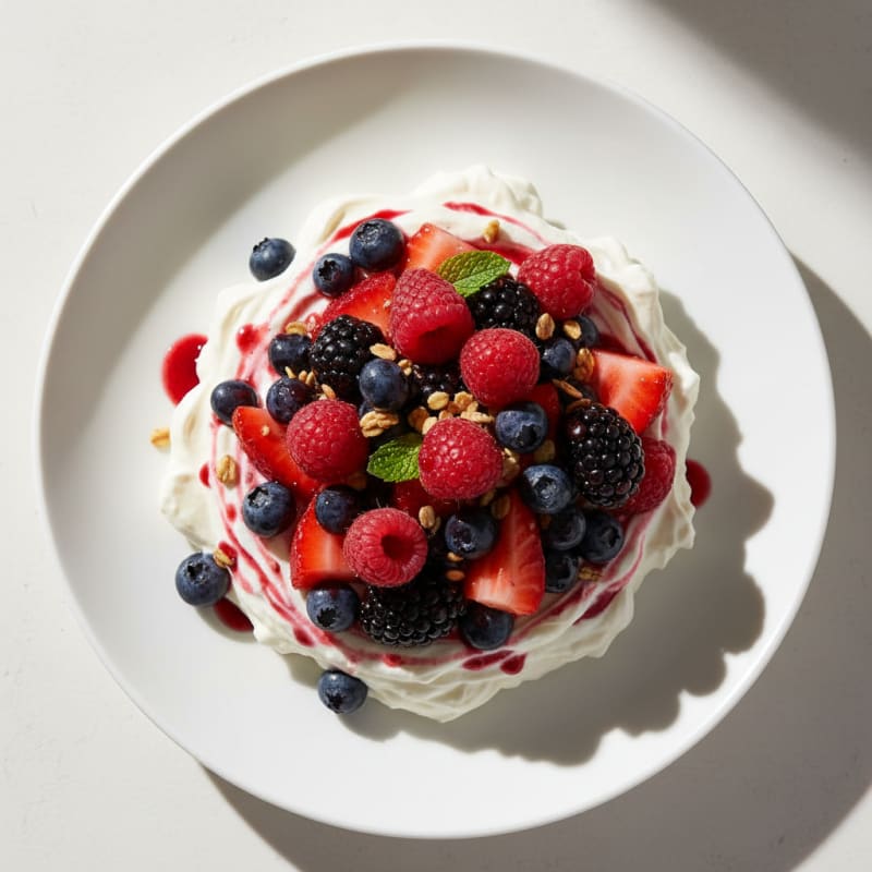 Silky Protein Yogurt with Mixed Berries