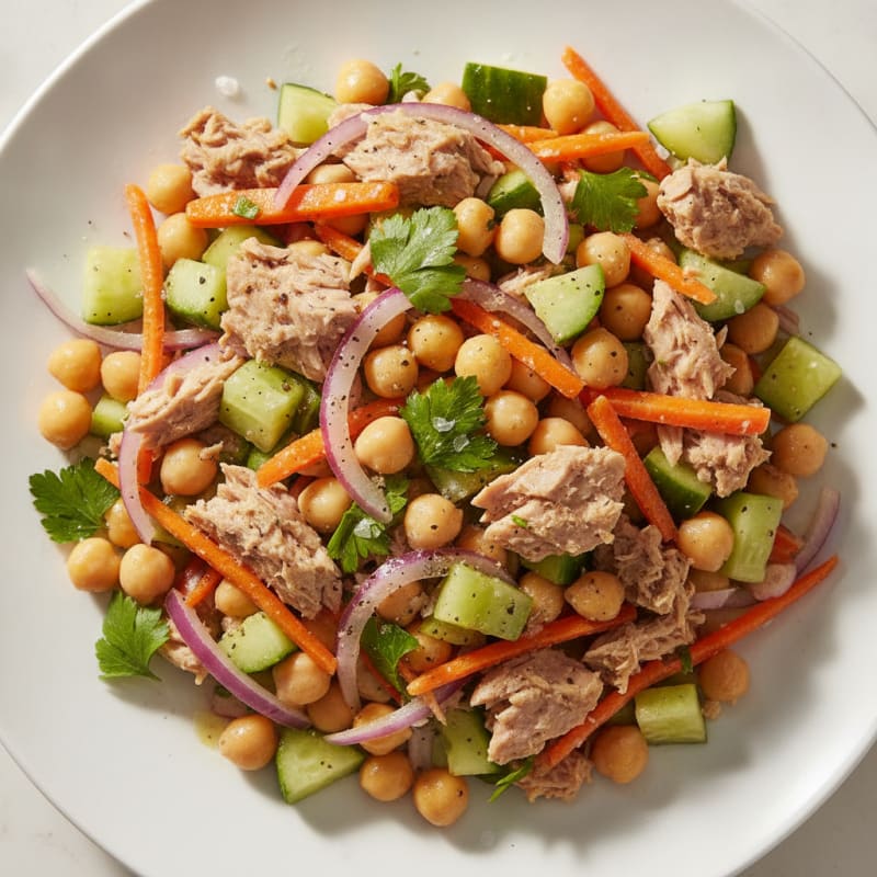 Mediterranean Tuna Chickpea Salad