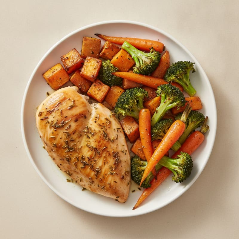 Herb-Baked Chicken with Roasted Vegetables