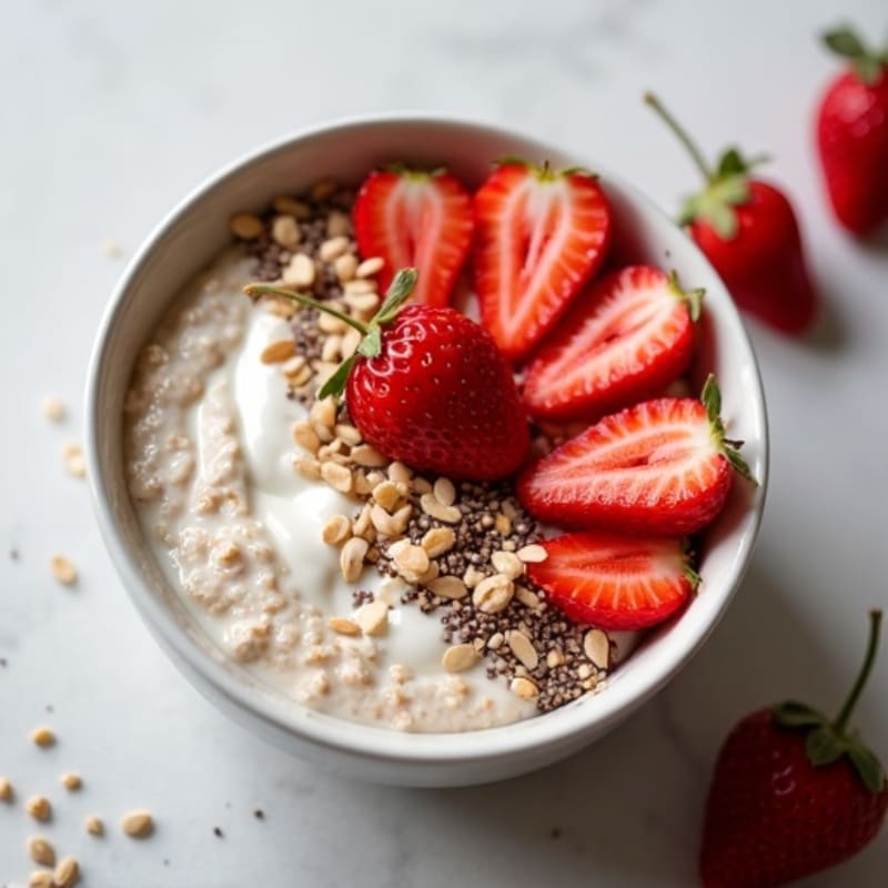 Creamy Fresh Strawberry Overnight Oats