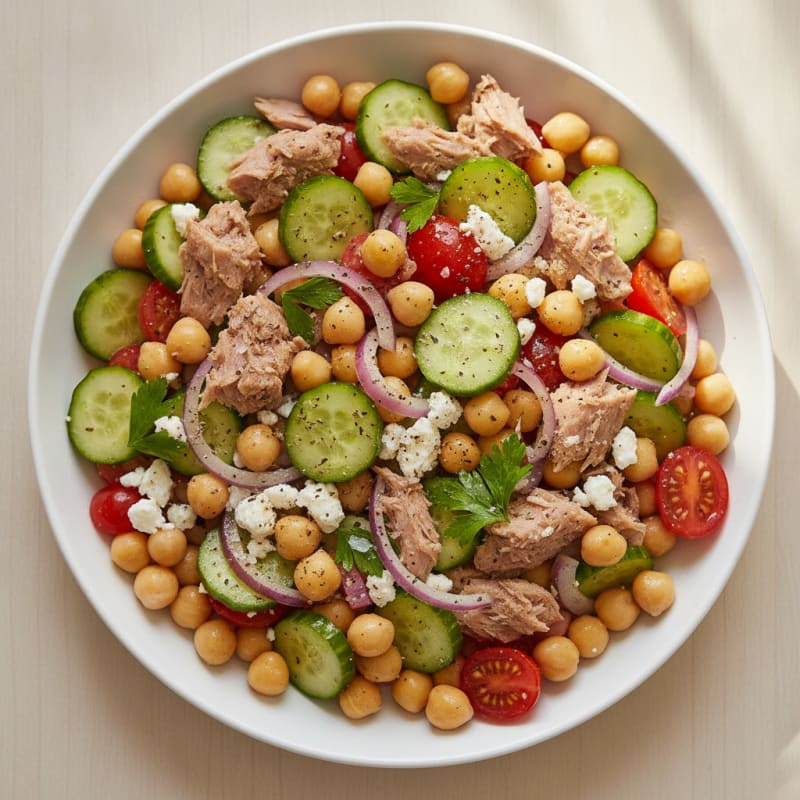 Mediterranean Tuna and Chickpea Salad